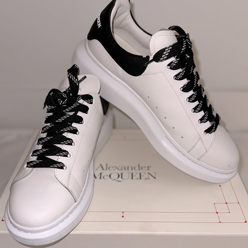 Black and white Men McQueen sneakers